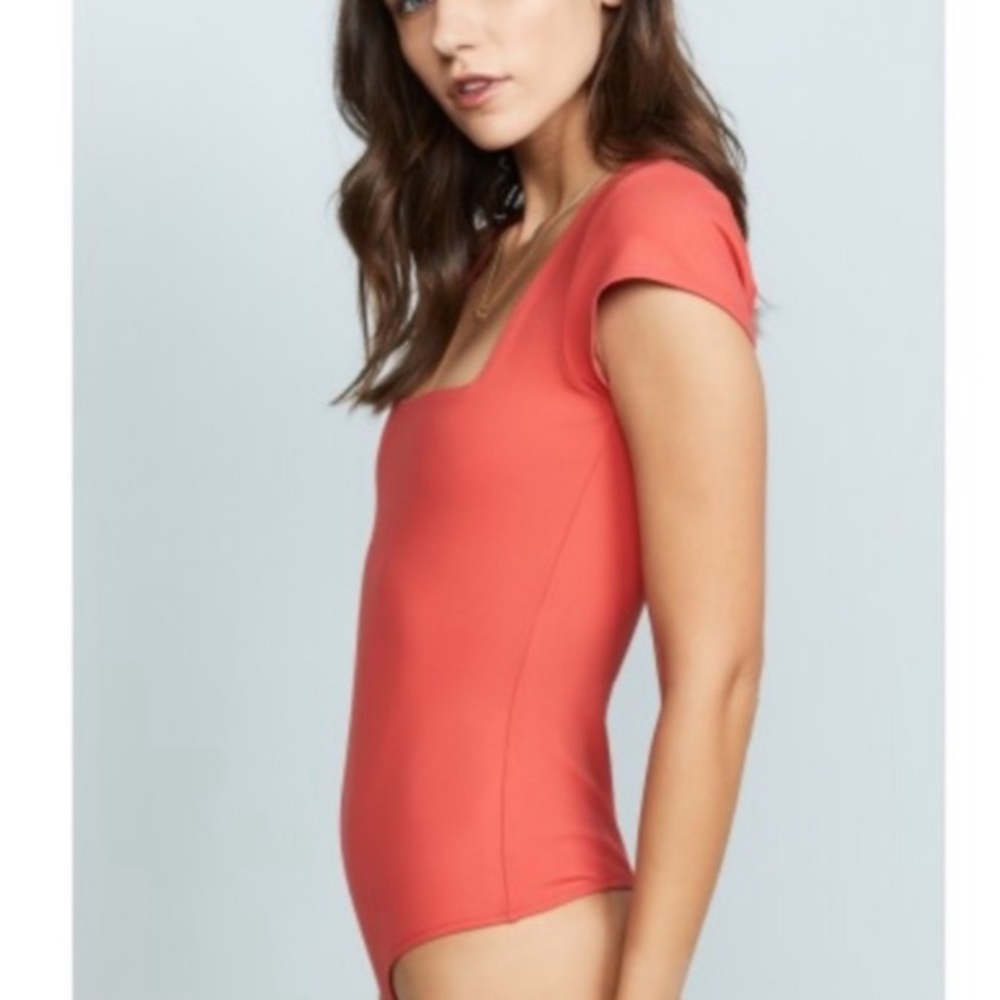 Free People Square Eyes Thong Bodysuit